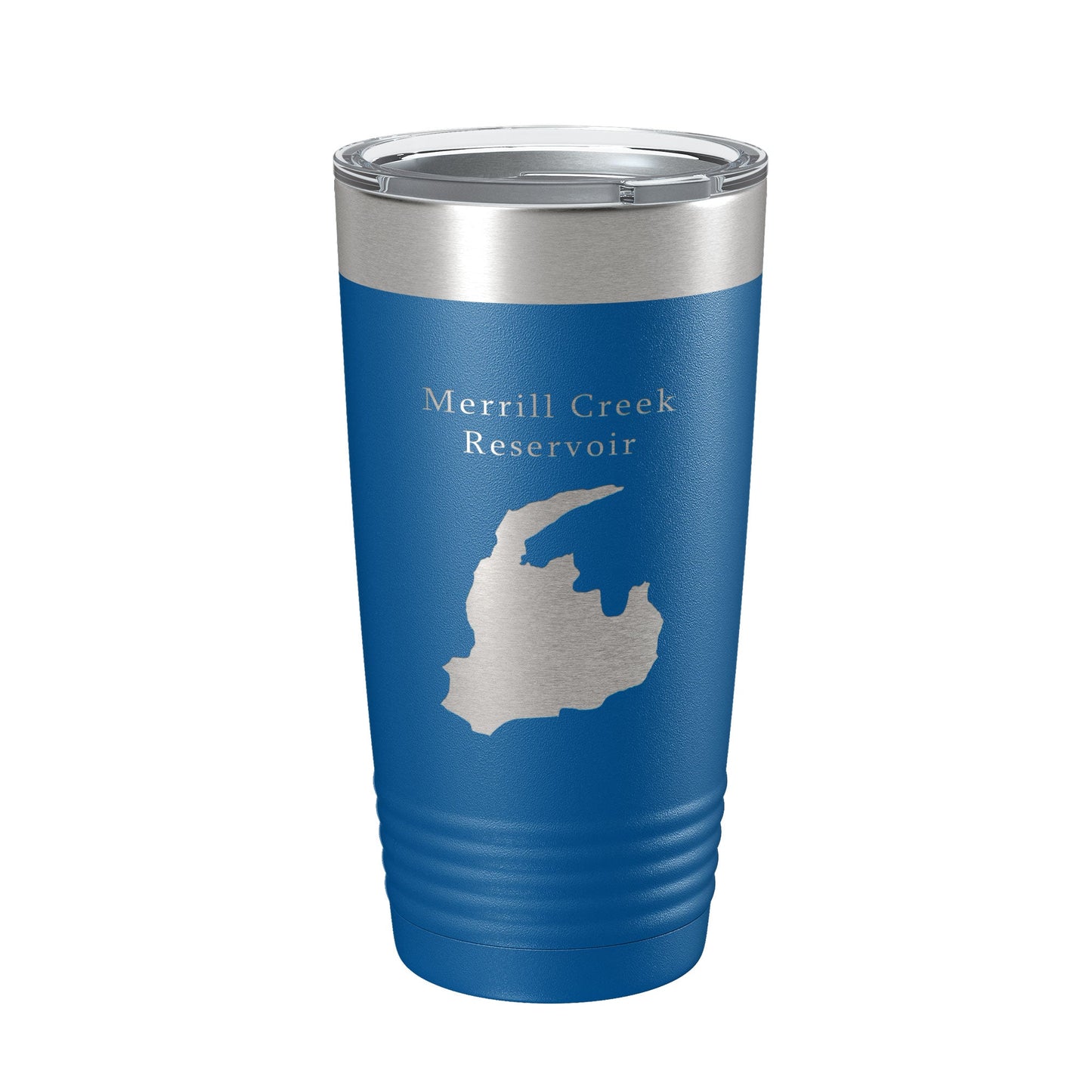 Merrill Creek Reservoir Tumbler Lake Map Travel Mug Insulated Laser Engraved Coffee Cup New Jersey 20 oz-6