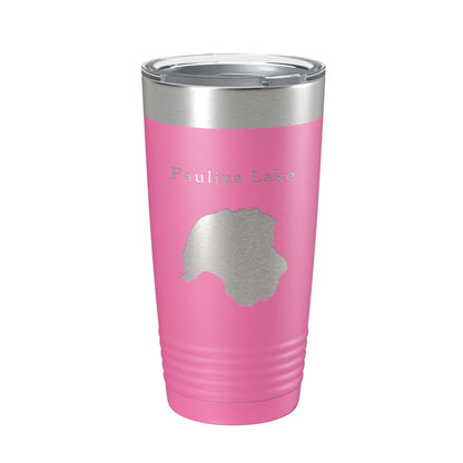 Paulina Lake Map Tumbler Travel Mug Insulated Laser Engraved Coffee Cup Oregon 20 oz-11