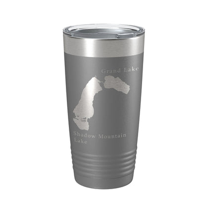 Shadow Mountain & Grand Lakes Map Tumbler Travel Mug Insulated Laser Engraved Coffee Cup Colorado 20 oz-16