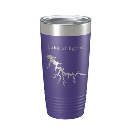 Lake of Egypt Map Tumbler Travel Mug Insulated Laser Engraved Coffee Cup Illinois 20 oz-15