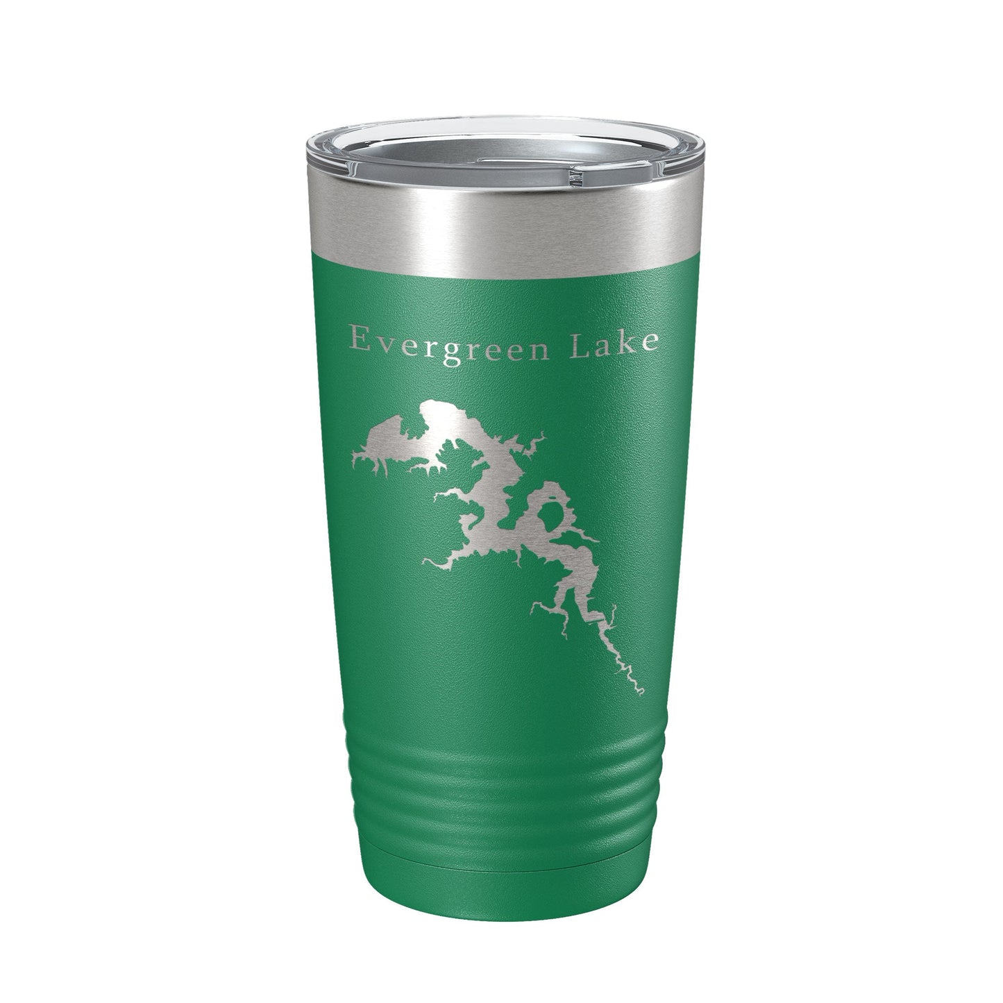 Evergreen Lake Map Tumbler Travel Mug Insulated Laser Engraved Coffee Cup Illinois 20 oz-9