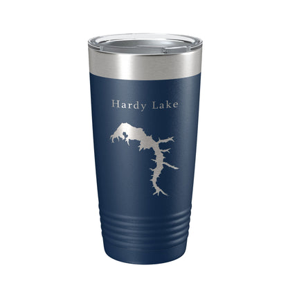 Hardy Lake Map Tumbler Travel Mug Insulated Laser Engraved Coffee Cup Indiana 20 oz-8