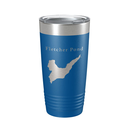Fletcher Pond Tumbler Lake Map Travel Mug Insulated Laser Engraved Coffee Cup Michigan 20 oz-6