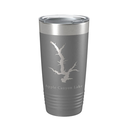 Apple Canyon Lake Map Tumbler Travel Mug Insulated Laser Engraved Coffee Cup Illinois 20 oz-16