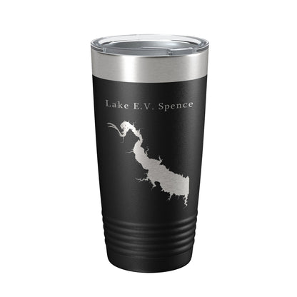 Lake E.V. Spence Reservoir Map Tumbler Travel Mug Insulated Laser Engraved Coffee Cup Texas 20 oz-5