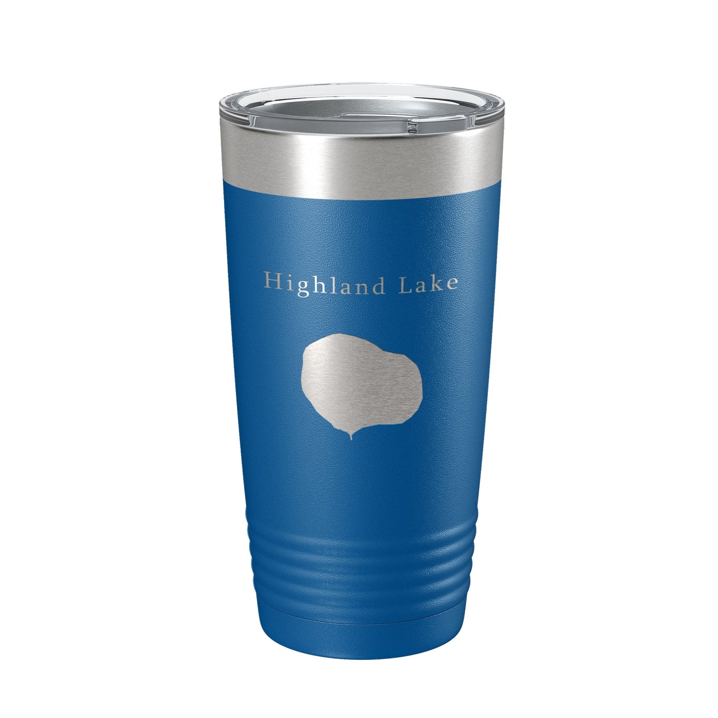 Highland Lake Map Tumbler Travel Mug Insulated Laser Engraved Coffee Cup Illinois 20 oz-6