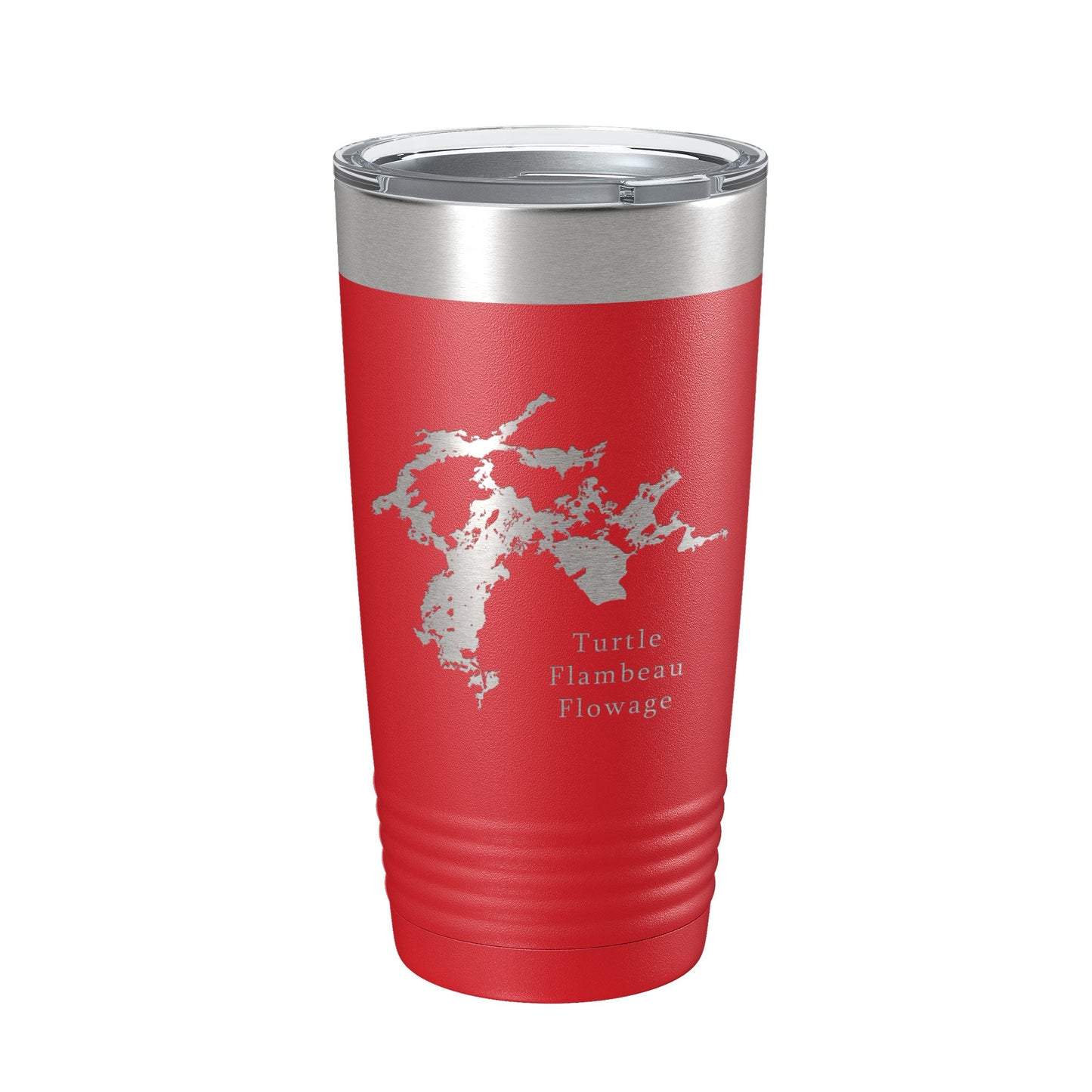 Turtle Flambeau Flowage Tumbler Lake Map Travel Mug Insulated Laser Engraved Coffee Cup Wisconsin 20 oz-10