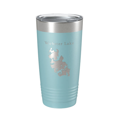 Webster Lake Map Tumbler Travel Mug Insulated Laser Engraved Coffee Cup Massachusetts 20 oz-13