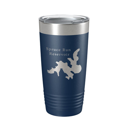 Spruce Run Reservoir Tumbler Lake Map Travel Mug Insulated Laser Engraved Coffee Cup New Jersey 20 oz-8