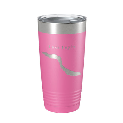 Lake Pepin Map Tumbler Travel Mug Insulated Laser Engraved Coffee Cup Minnesota Wisconsin 20 oz-11
