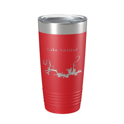 Lake Amistad Reservoir Map Tumbler Travel Mug Insulated Laser Engraved Coffee Cup Texas 20 oz-10