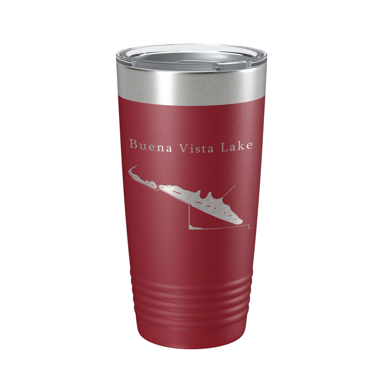 Buena Vista Lake Map Tumbler Travel Mug Insulated Laser Engraved Coffee Cup California 20 oz-18