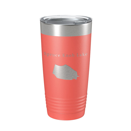 Spruce Knob Lake Map Tumbler Travel Mug Insulated Laser Engraved Coffee Cup West Virginia 20 oz-20