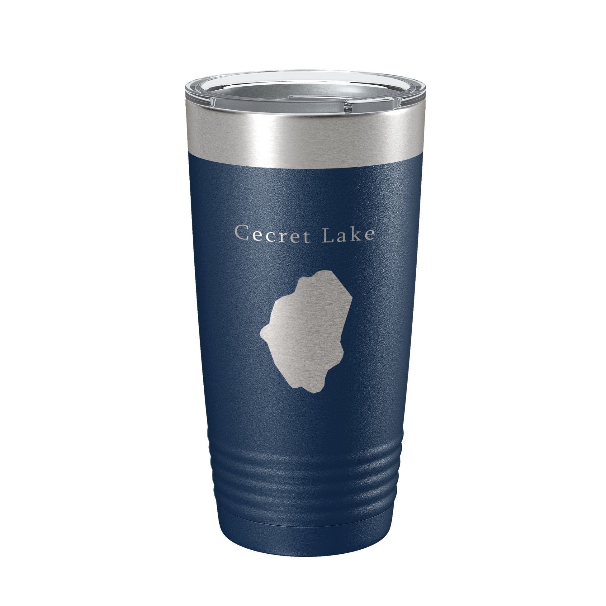Cecret Lake Secret Map Tumbler Travel Mug Insulated Laser Engraved Coffee Cup Utah 20 oz-2
