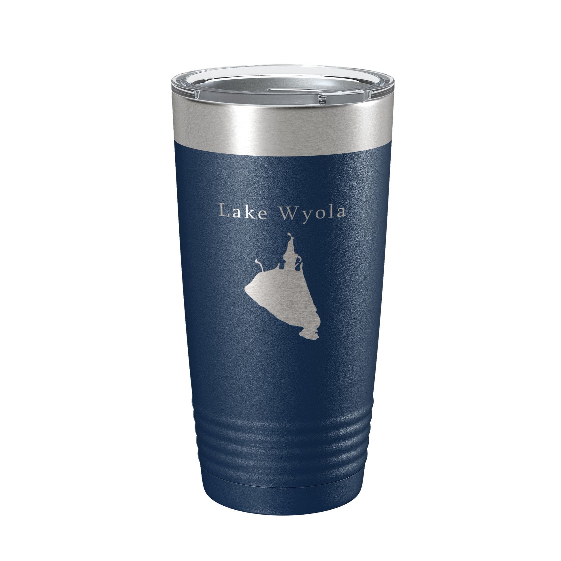 Lake Wyola Map Tumbler Travel Mug Insulated Laser Engraved Coffee Cup Massachusetts 20 oz-2