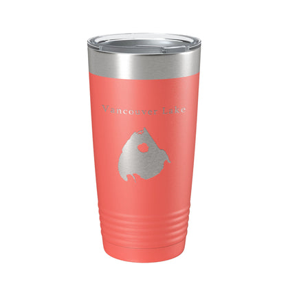 Vancouver Lake Map Tumbler Travel Mug Insulated Laser Engraved Coffee Cup Washington 20 oz-20