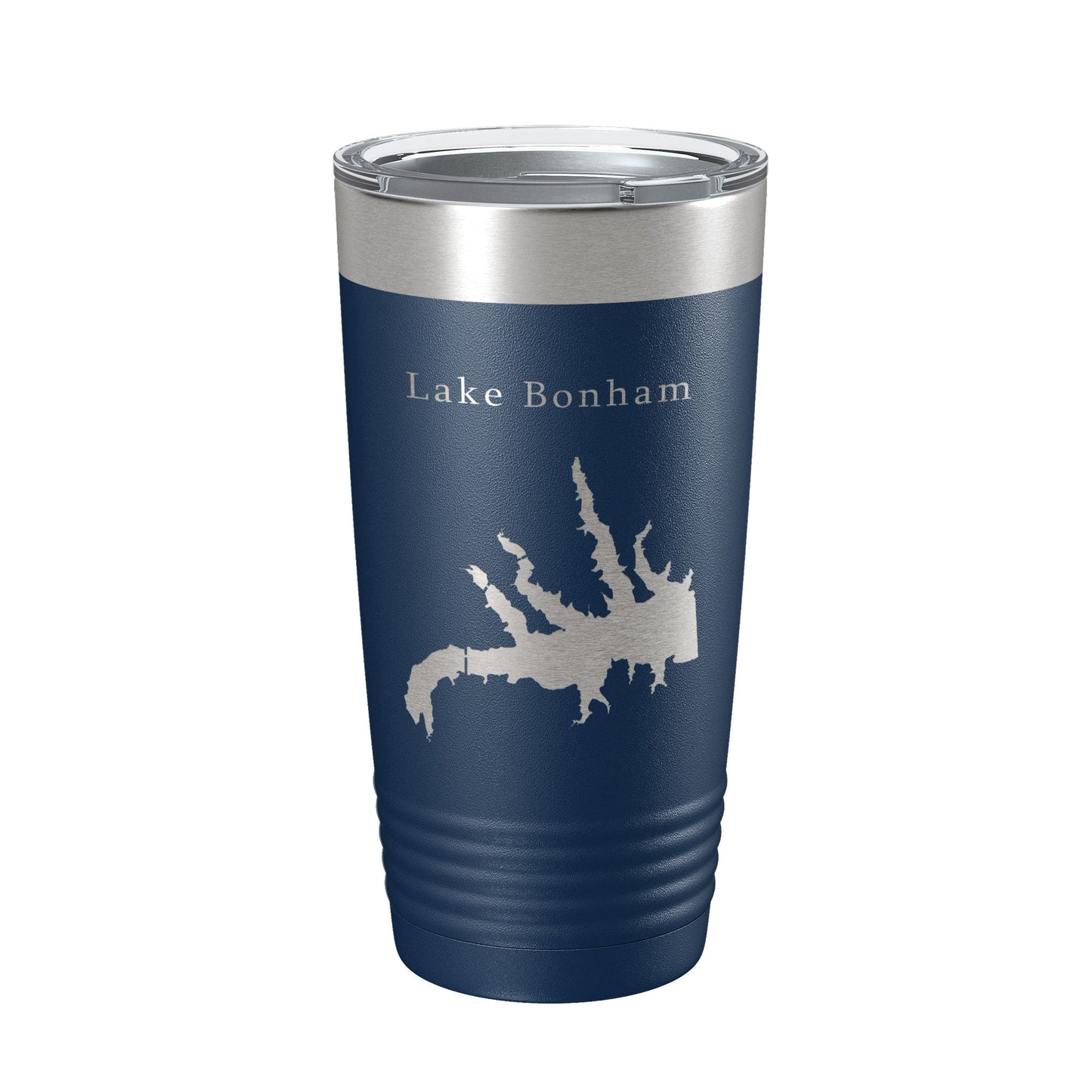 Lake Bonham Map Tumbler Travel Mug Insulated Laser Engraved Coffee Cup Texas 20 oz-2