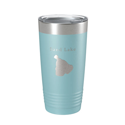 Sand Lake Map Tumbler Travel Mug Insulated Laser Engraved Coffee Cup Michigan 20 oz-13