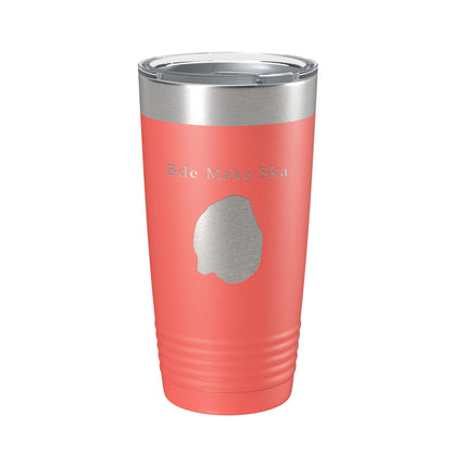 Bde Maka Ska Tumbler Lake Map Travel Mug Insulated Laser Engraved Coffee Cup Minnesota 20 oz-20