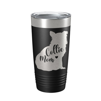 Collie Mom Tumbler Dog Travel Mug Gift Insulated Laser Engraved Coffee Cup 20 oz-5