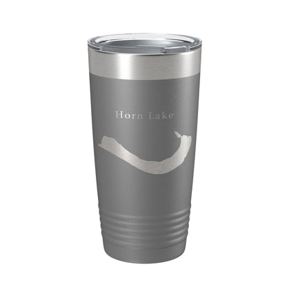 Horn Lake Map Tumbler Travel Mug Insulated Laser Engraved Coffee Cup Mississippi 20 oz-16