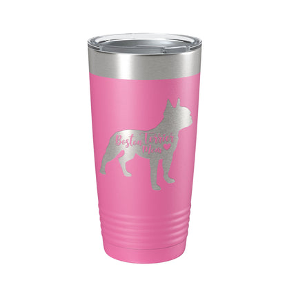 Boston Terrier Mom Tumbler Dog Travel Mug Gift Insulated Laser Engraved Coffee Cup 20 oz-11