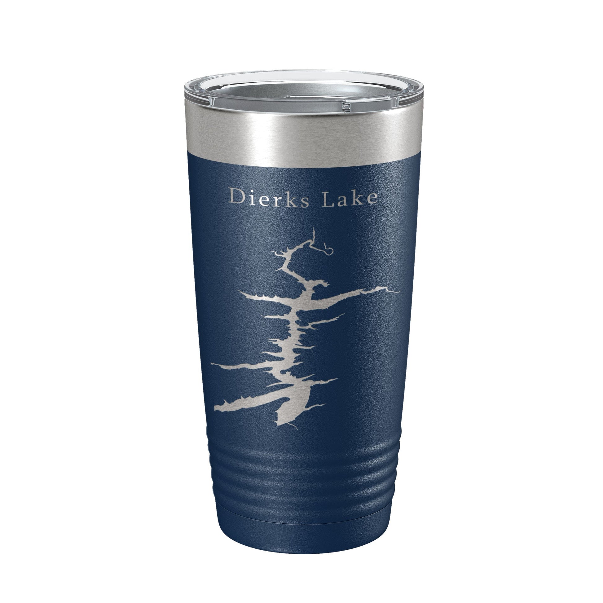 Dierks Lake Map Tumbler Travel Mug Insulated Laser Engraved Coffee Cup Arkansas 20 oz-2