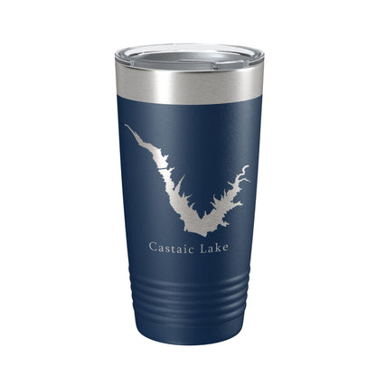 Castaic Lake Map Tumbler Travel Mug Insulated Laser Engraved Coffee Cup California 20 oz-2