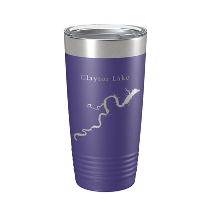 Claytor Lake Map Tumbler Travel Mug Insulated Laser Engraved Coffee Cup Virginia 20 oz-15