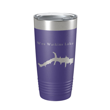 Wes Watkins Lake Map Tumbler Travel Mug Insulated Laser Engraved Coffee Cup Oklahoma 20 oz-15
