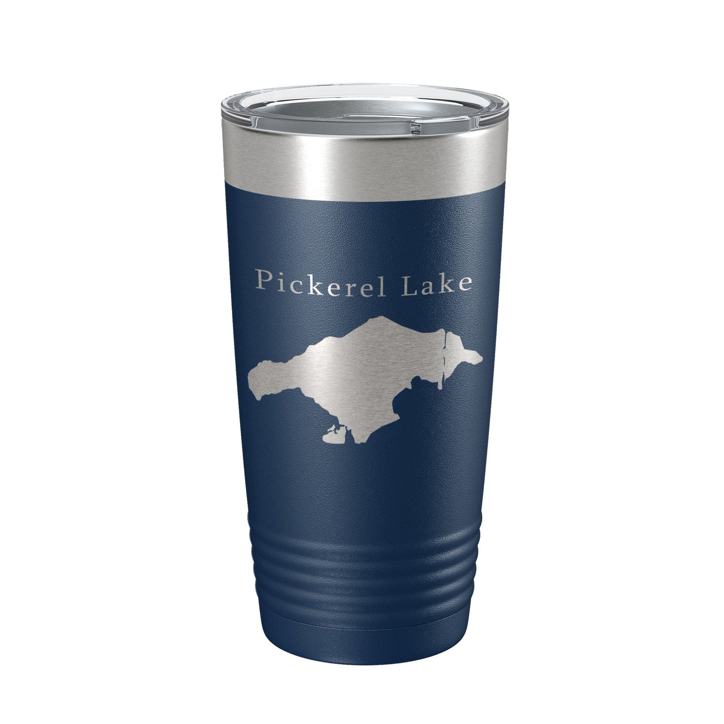 Pickerel Lake Map Tumbler Travel Mug Insulated Laser Engraved Coffee Cup Michigan 20 oz-8