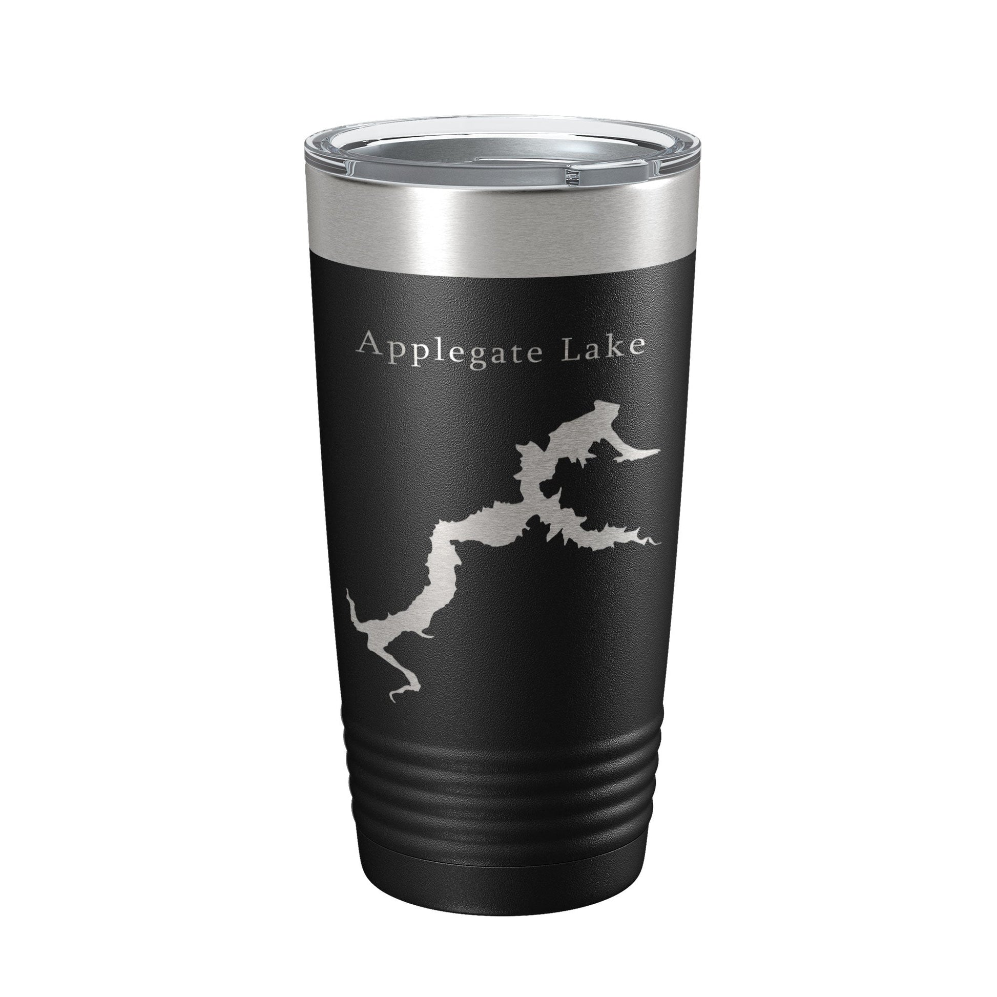 Applegate Lake Map Tumbler Travel Mug Insulated Laser Engraved Coffee Cup Oregon 20 oz-0