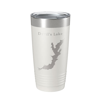 Devil's Lake Map Tumbler Travel Mug Insulated Laser Engraved Coffee Cup Oregon 20 oz-1