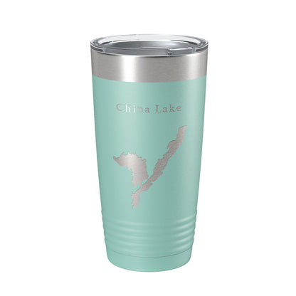 China Lake Map Tumbler Travel Mug Insulated Laser Engraved Coffee Cup Maine 20 oz-12
