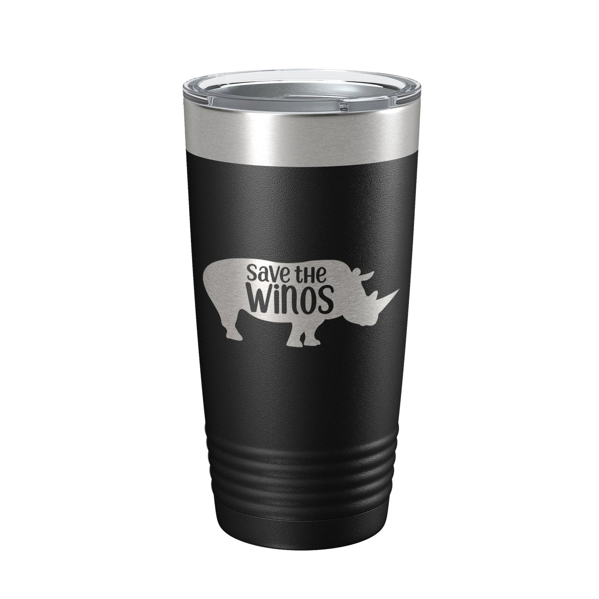 Save The Winos Tumbler Wine Rhinos Travel Mug Insulated Laser Engraved Coffee Cup Gift 20 oz-5
