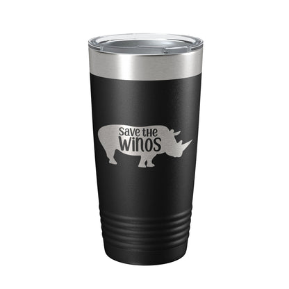 Save The Winos Tumbler Wine Rhinos Travel Mug Insulated Laser Engraved Coffee Cup Gift 20 oz-5