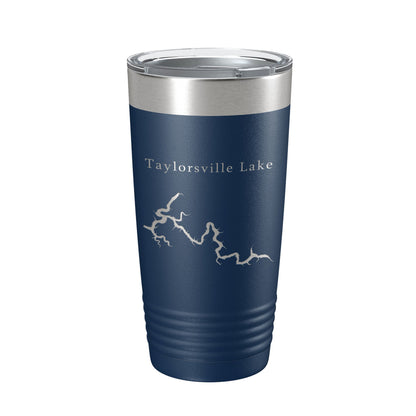 Taylorsville Lake Map Tumbler Travel Mug Insulated Laser Engraved Coffee Cup Kentucky 20 oz-8