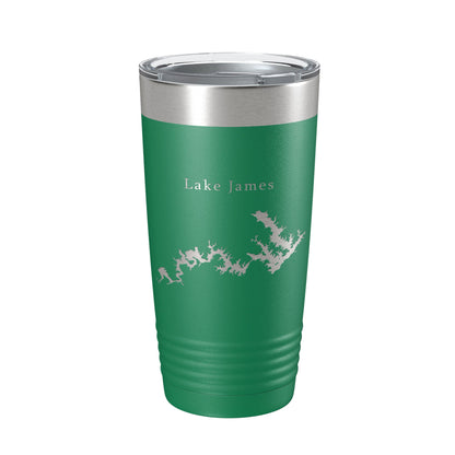 Lake James Map Tumbler Travel Mug Insulated Laser Engraved Coffee Cup North Carolina 20 oz-9