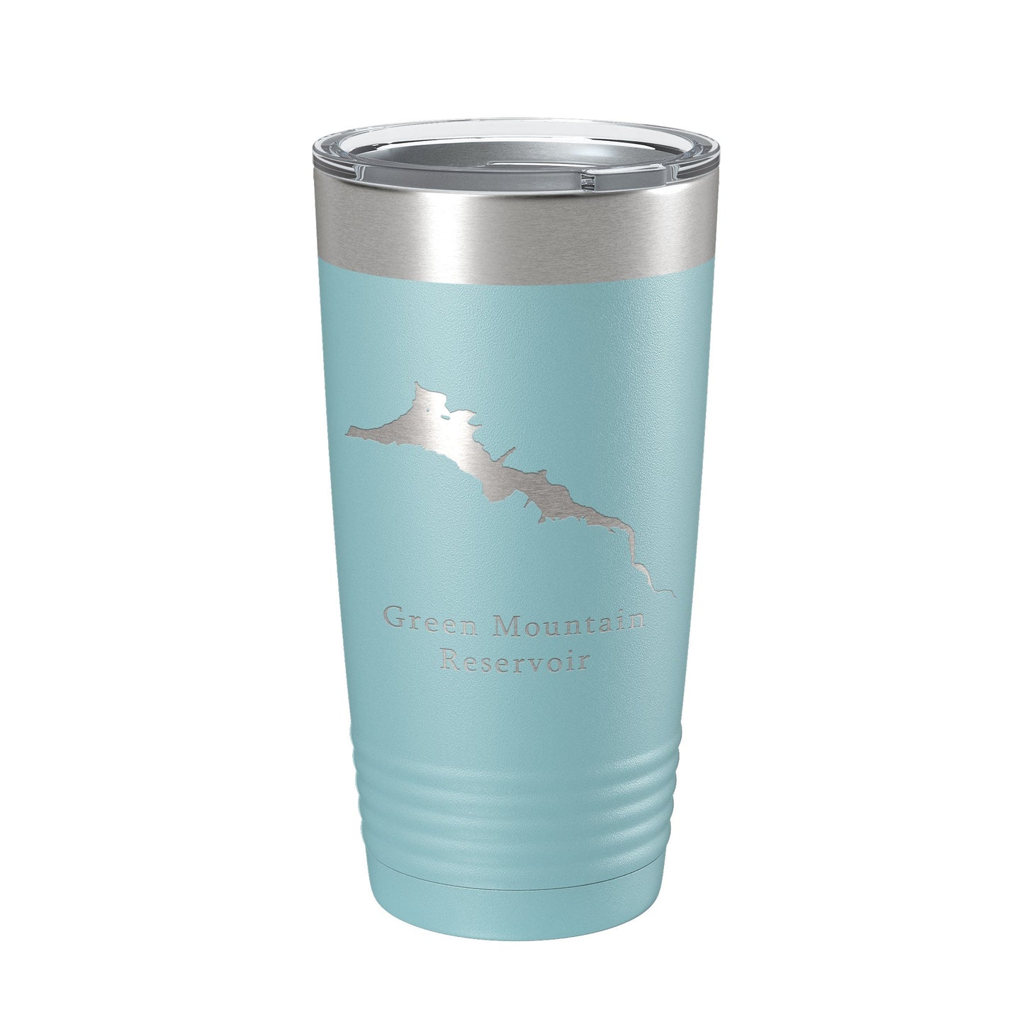Green Mountain Reservoir Tumbler Lake Map Travel Mug Insulated Laser Engraved Coffee Cup Colorado 20 oz-13
