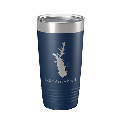 Lake Arrowhead Map Tumbler Travel Mug Insulated Laser Engraved Coffee Cup Georgia 20 oz-2