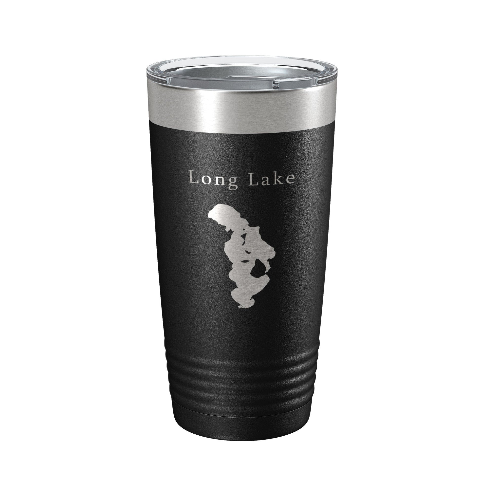 Long Lake Map Tumbler Travel Mug Insulated Laser Engraved Coffee Cup Grand Traverse County Michigan 20 oz-5