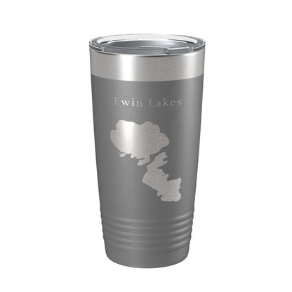 Twin Lakes Map Tumbler Travel Mug Insulated Laser Engraved Coffee Cup Idaho 20 oz-16