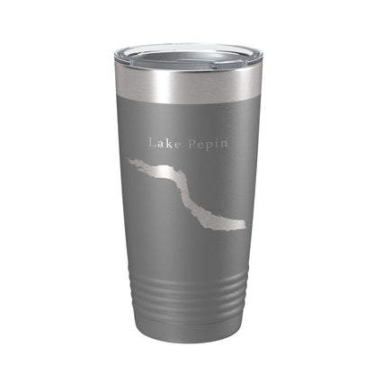Lake Pepin Map Tumbler Travel Mug Insulated Laser Engraved Coffee Cup Minnesota Wisconsin 20 oz-16