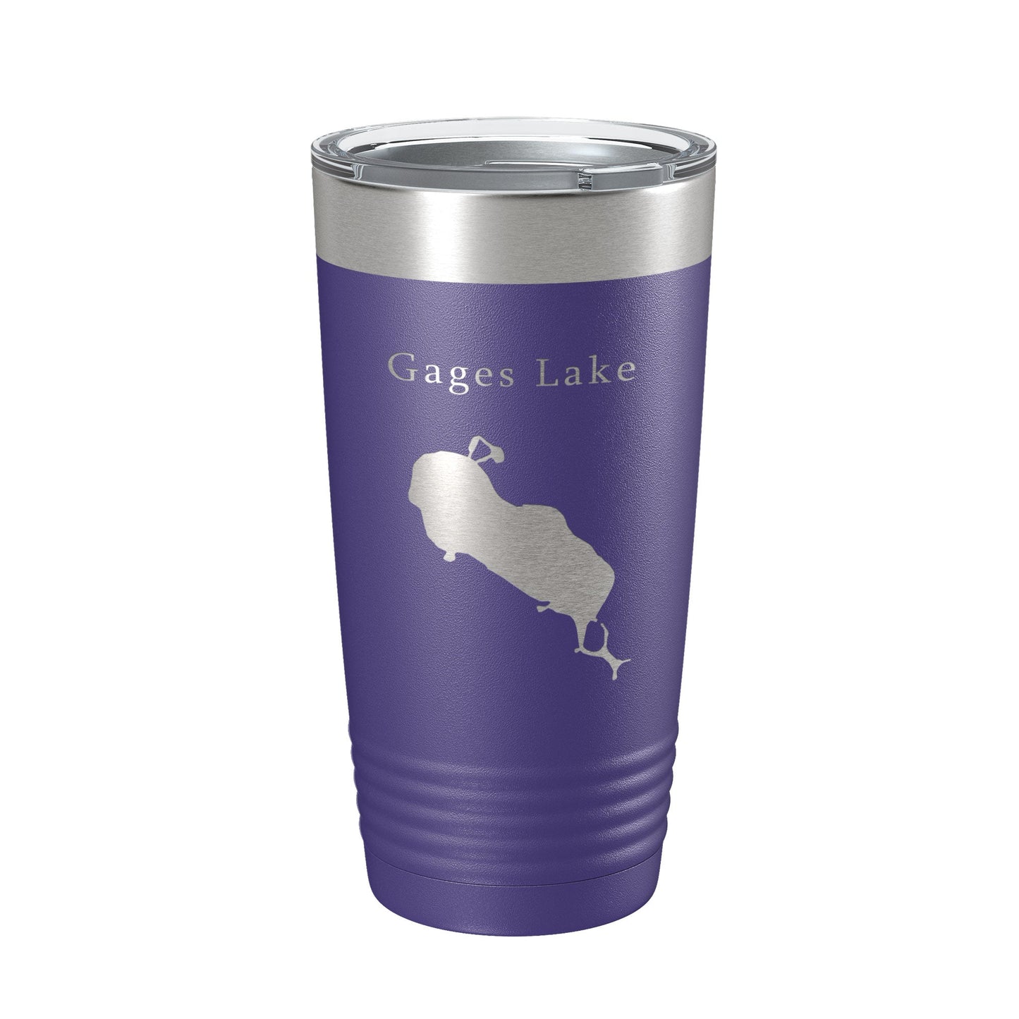 Gages Lake Map Tumbler Travel Mug Insulated Laser Engraved Coffee Cup Illinois 20 oz-15