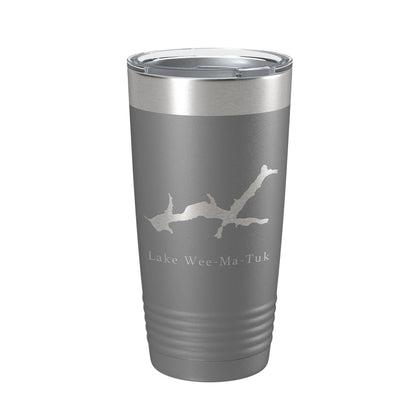 Lake Wee-Ma-Tuk Map Tumbler Travel Mug Insulated Laser Engraved Coffee Cup Illinois 20 oz-16