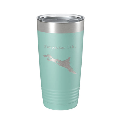 Paupackan Lake Map Tumbler Travel Mug Insulated Laser Engraved Coffee Cup Pennsylvania 20 oz-12