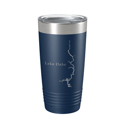 Lake Oahe Map Tumbler Travel Mug Insulated Laser Engraved Coffee Cup South Dakota 20 oz-8
