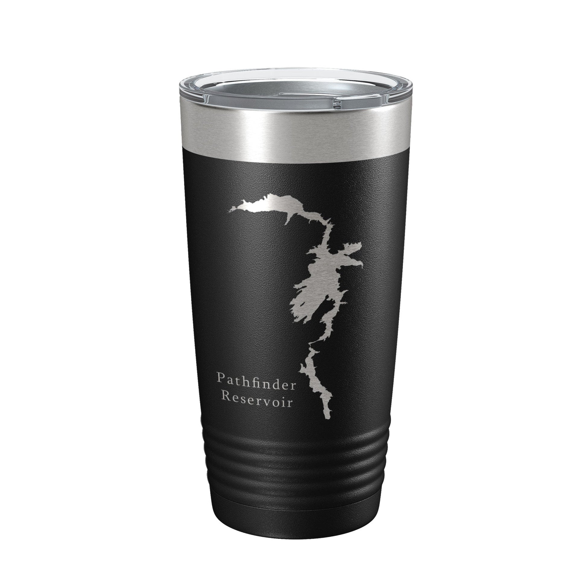 Pathfinder Reservoir Tumbler Lake Map Travel Mug Insulated Laser Engraved Coffee Cup Wyoming 20 oz-5