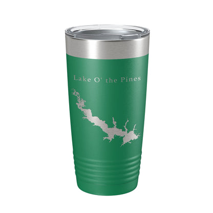 Lake O' the Pines Map Tumbler Travel Mug Insulated Laser Engraved Coffee Cup Texas 20 oz-9