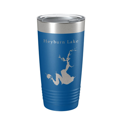 Heyburn Lake Map Tumbler Travel Mug Insulated Laser Engraved Coffee Cup Oklahoma 20 oz-6